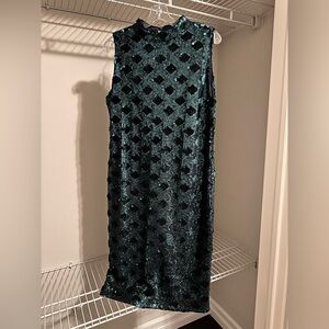 Teal Sequin Dress